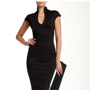 Alexia Admor Black Cap Sleeve Dress